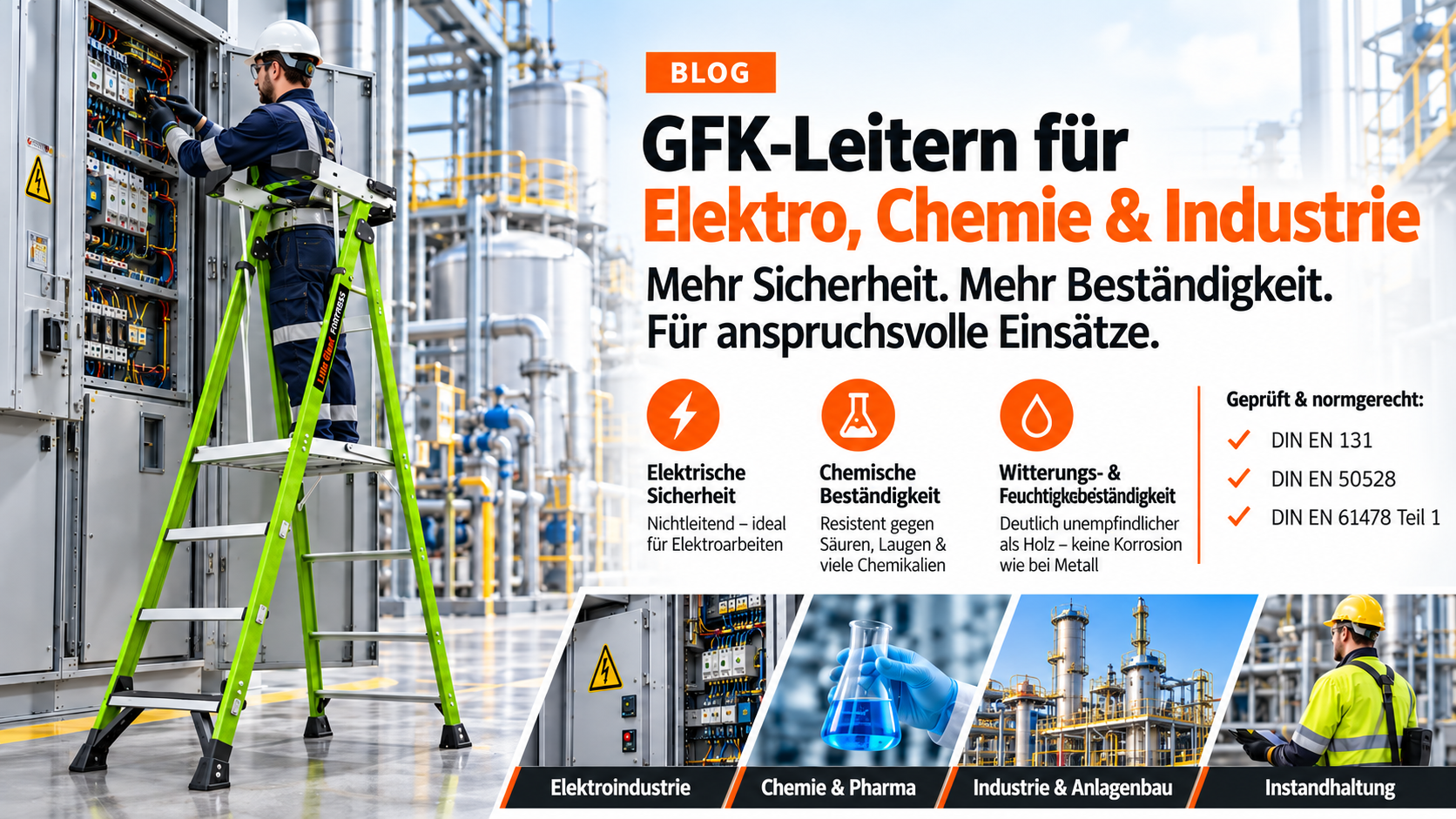 GFK-Leitern für Industrie und Chemie